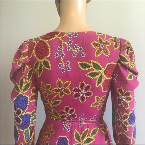 Farm Rio Wrap Long Sleeve Floral Top Size Xs - Picture 7 of 12